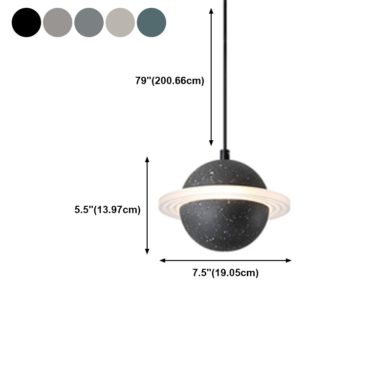 Sphere Hanging Light Modern Style Stone Multi Lights Flush Hanging Light Fixtures