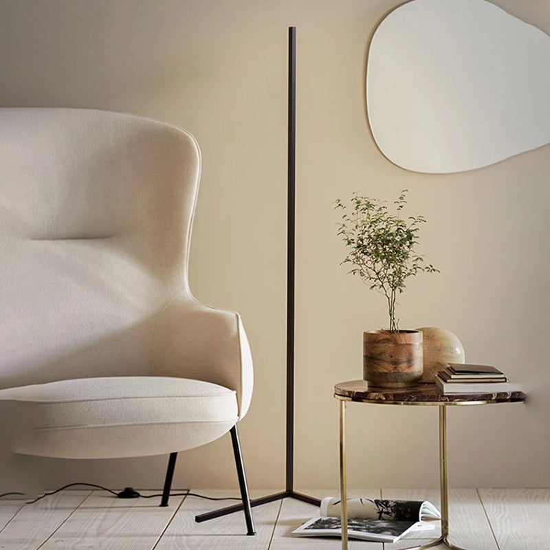 Contemporary Style Linear Floor Lamp Metal 1 Light Floor Light Fixtures