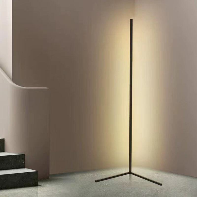 Contemporary Style Linear Floor Lamp Metal 1 Light Floor Light Fixtures