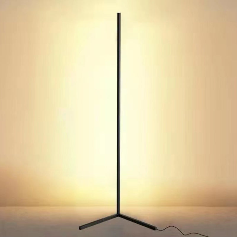 Contemporary Style Linear Floor Lamp Metal 1 Light Floor Light Fixtures