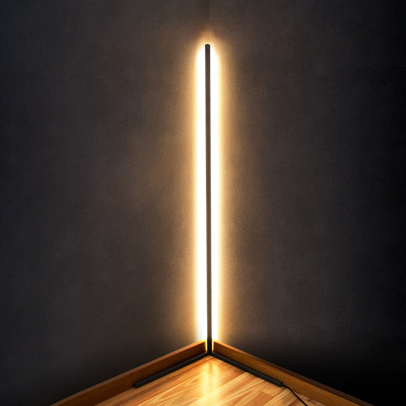 Contemporary Style Linear Floor Lamp Metal 1 Light Floor Light Fixtures