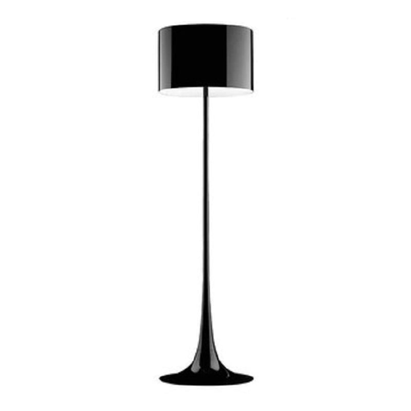 Modern Simple Metal Floor Lamp Cylinder Shape Floor Light with Aluminum Shade for Bedroom