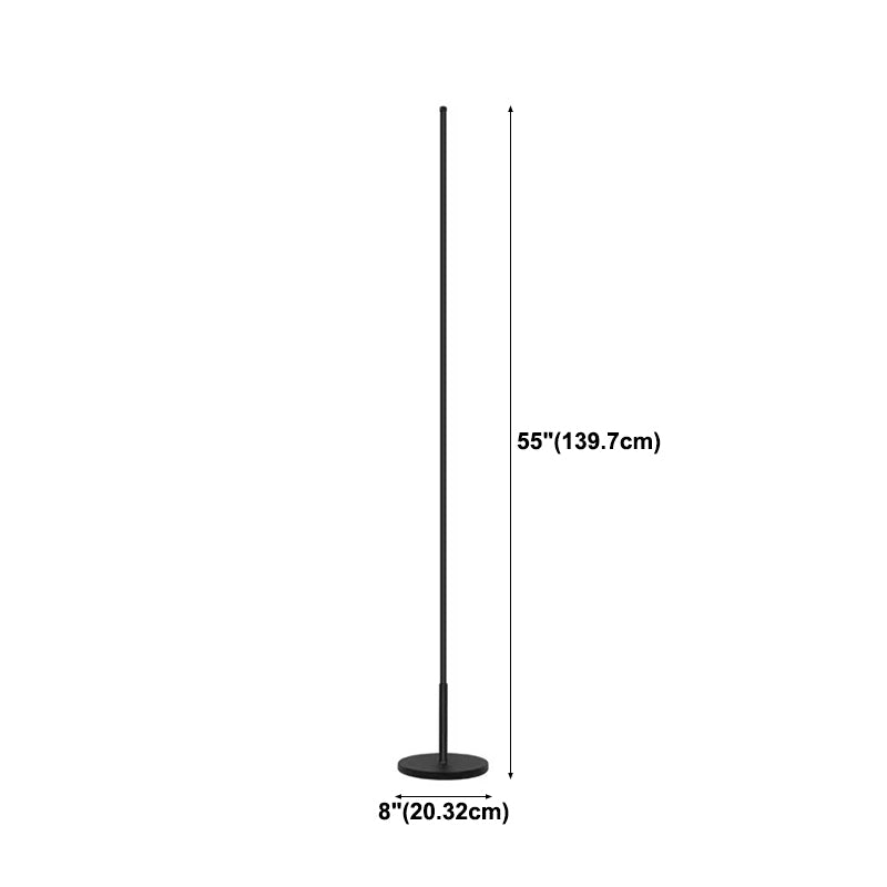 1-Light LED Floor Light Modern Strip Shape Floor Standing Lamp for Living Room