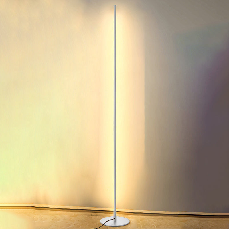 1-Light LED Floor Light Modern Strip Shape Floor Standing Lamp for Living Room