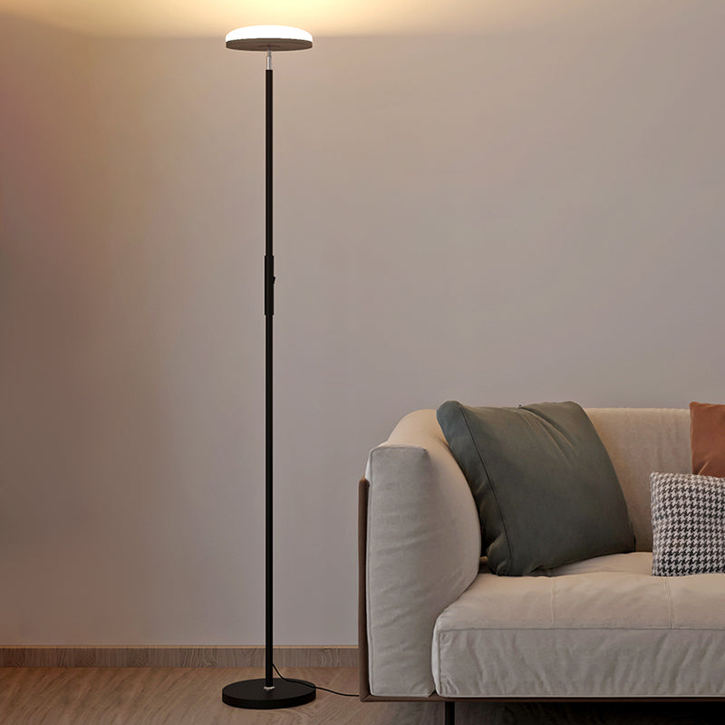 Modern Simple aluminum Floor Lamp Circle shape Floor Light with Acrylic Shade for Bedroom