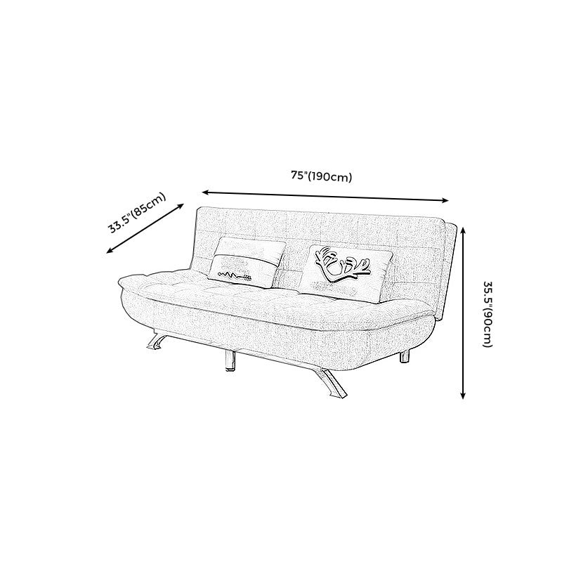 74.80" L √ó 33.46" W √ó 35.43" H Biscuit Back Couch Armless Sofa with Hair Pin Legs