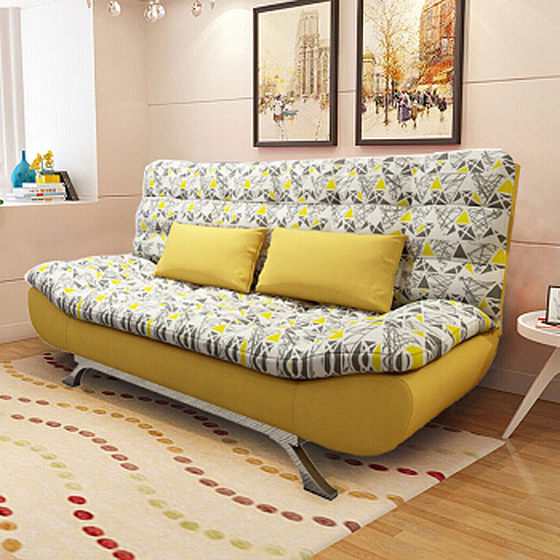 74.80" L√ó 34.65" W √ó 35.43" H Linen Slipcovered Couch  Armless Sofa with Biscuit Back