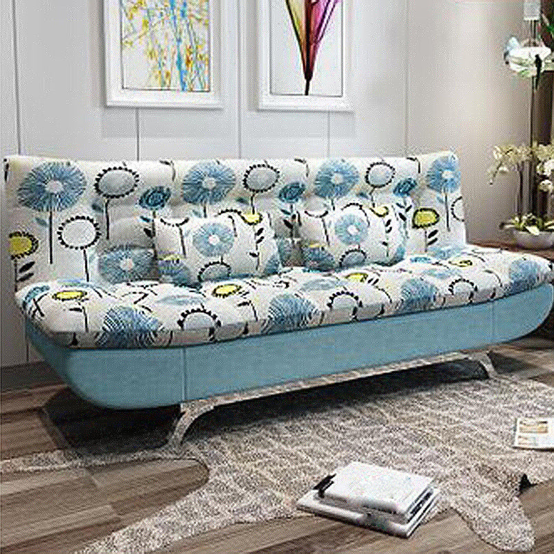 74.80" L√ó 34.65" W √ó 35.43" H Linen Slipcovered Couch  Armless Sofa with Biscuit Back