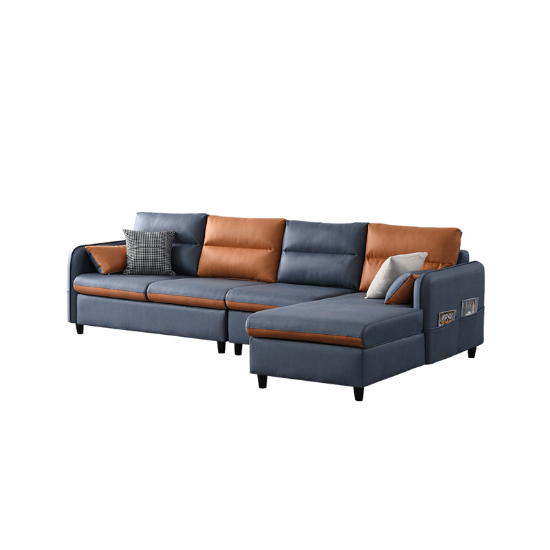 102.36"L x 62.99"W x 29.53"H Modern 4-Seat Cushion Back Sofa Track Arm Sectional