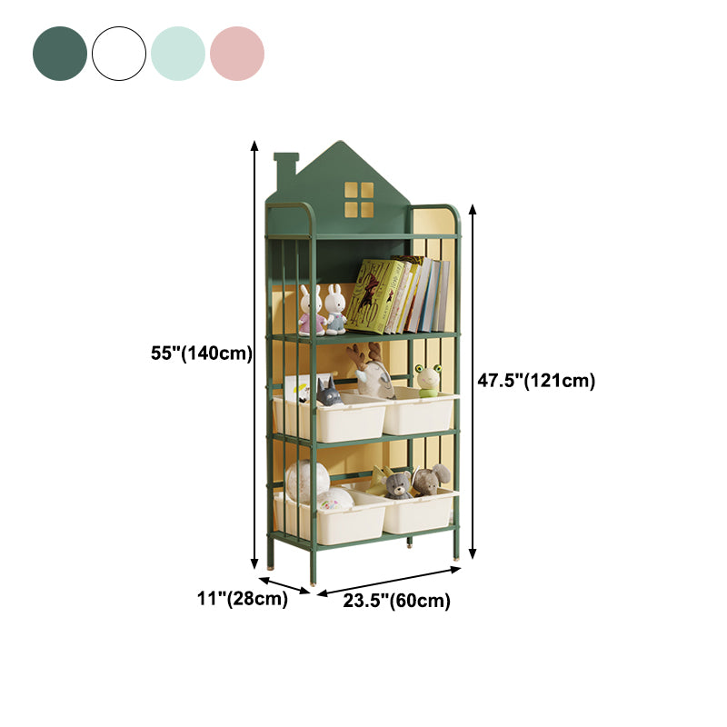 Open Back Bookshelf Scandinavian Style Bookcase for Home Study Room