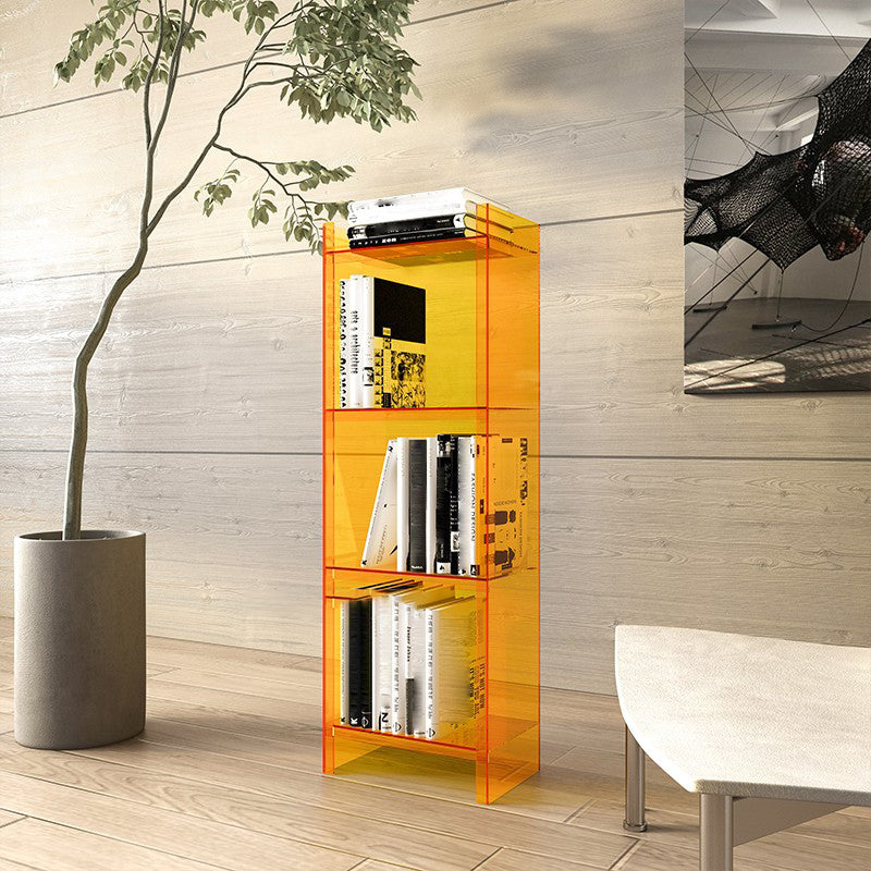 Closed Back Bookcase Scandinavian Style Bookshelf for Home Office Study Room