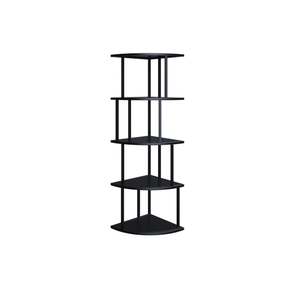 Scandinavian Iron Corner Bookshelf Vertical Open Bookcase for Bedroom