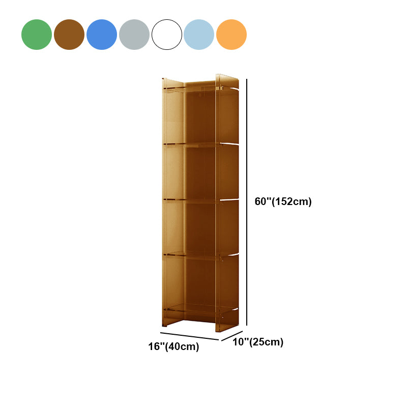 Closed Back Bookshelf Scandinavian Style Bookcase for Home Office