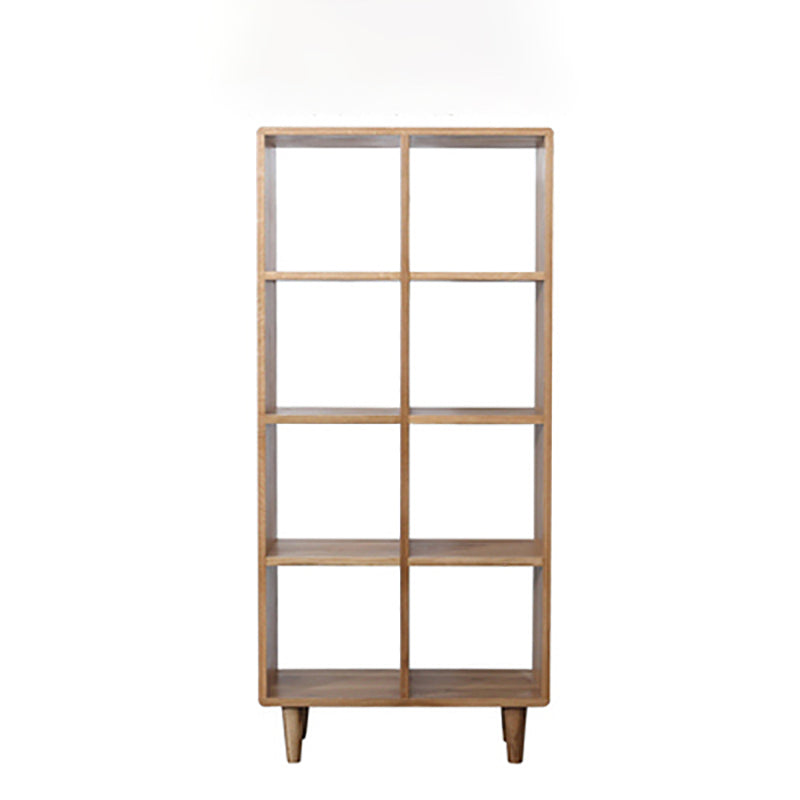 Natural Scandinavian Etagere Bookshelf White Oak Open Bookcase