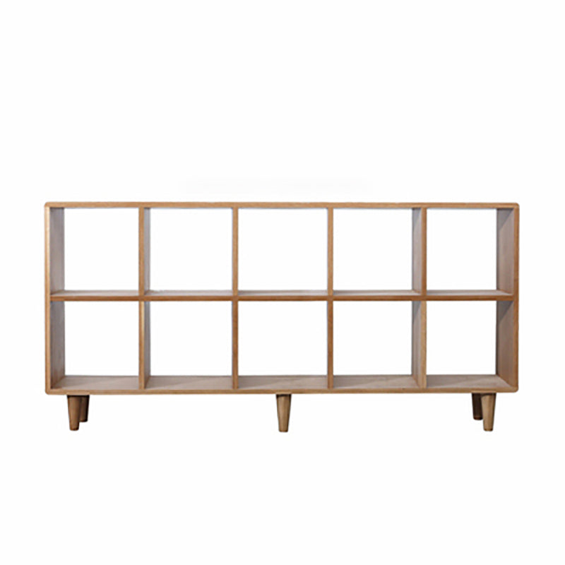 Natural Scandinavian Etagere Bookshelf White Oak Open Bookcase