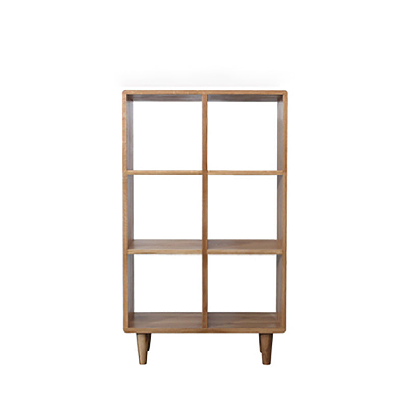 Natural Scandinavian Etagere Bookshelf White Oak Open Bookcase