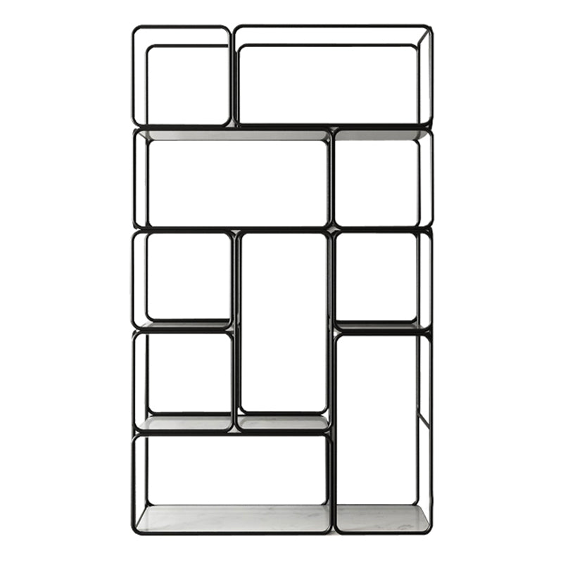 Glam Style Metal Bookshelf Etagere Shelf Bookcase for Home Office