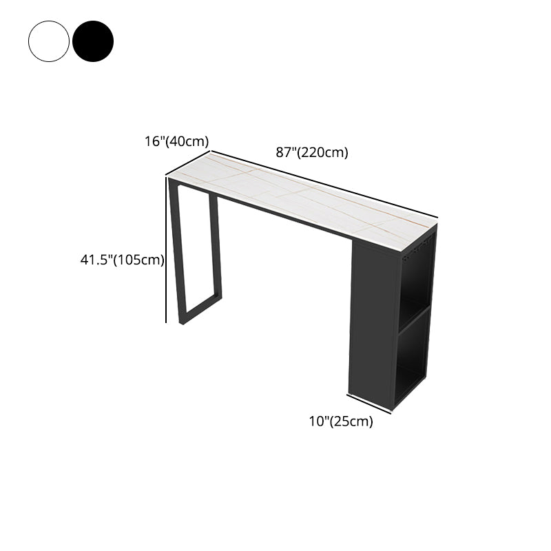 Industrial Rectangle Sintered Stone Table Bar Counter Table for Home