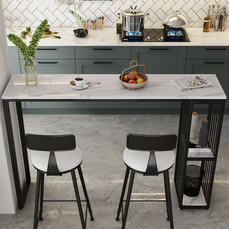 Industrial Style Rectangle Sintered Stone Table Bar Counter Table for Home