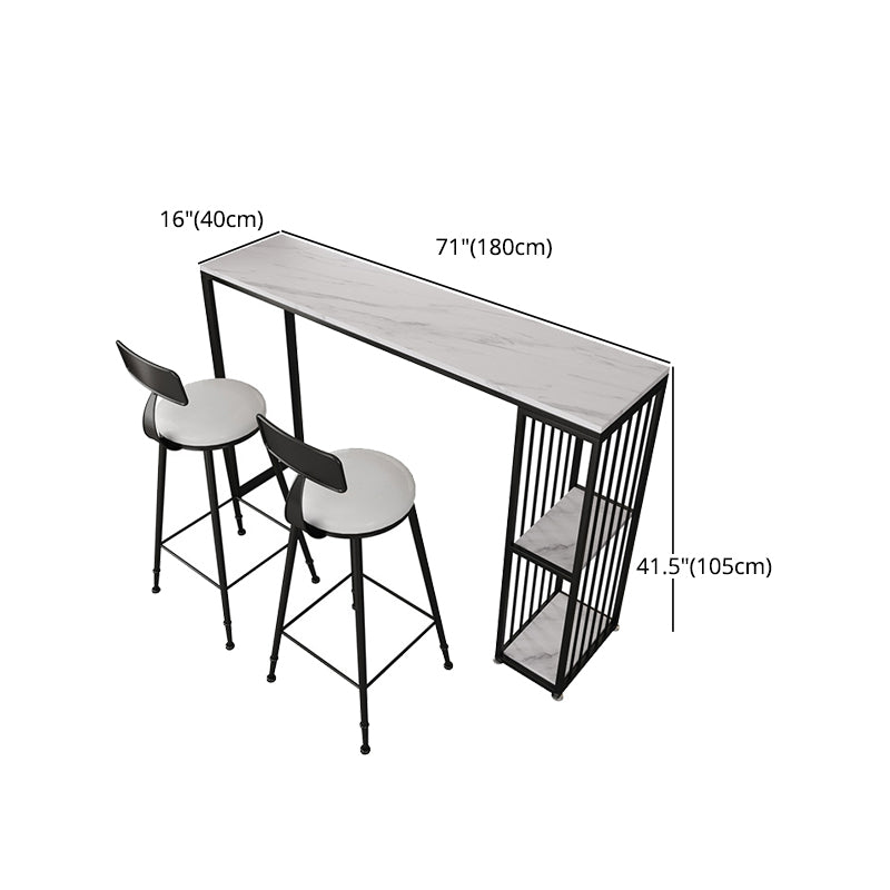 Industrial Style Rectangle Sintered Stone Table Bar Counter Table for Home