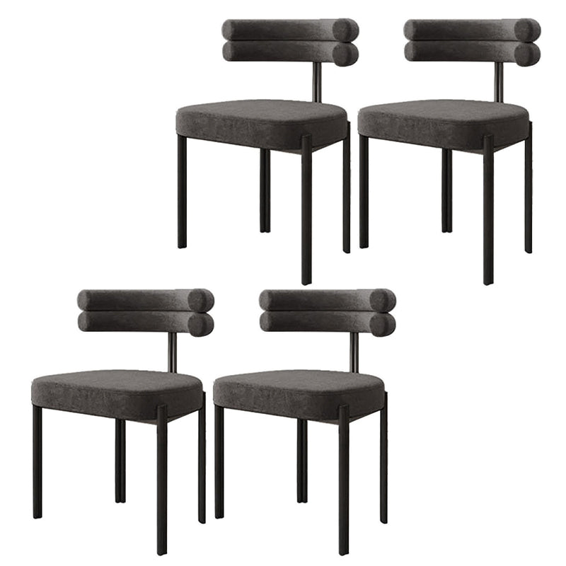 Contemporary Upholstered Side Chairs Open Back Dining Side Chair