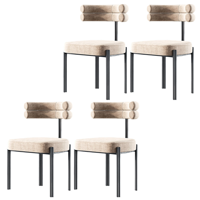 Contemporary Upholstered Side Chairs Open Back Dining Side Chair