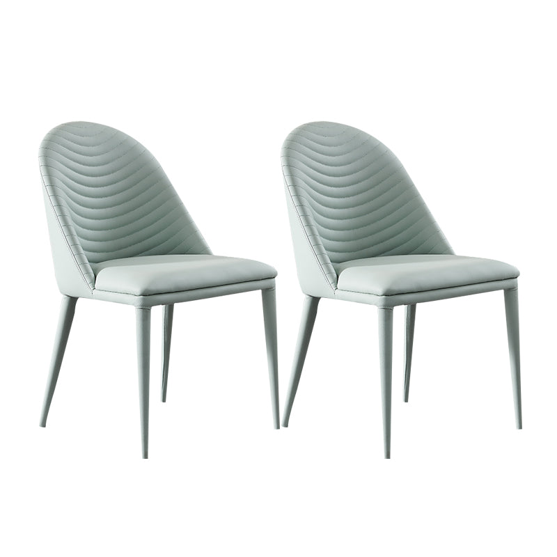 Modern Chairs Dining Armless Chair for Kitchen with Metal Legs