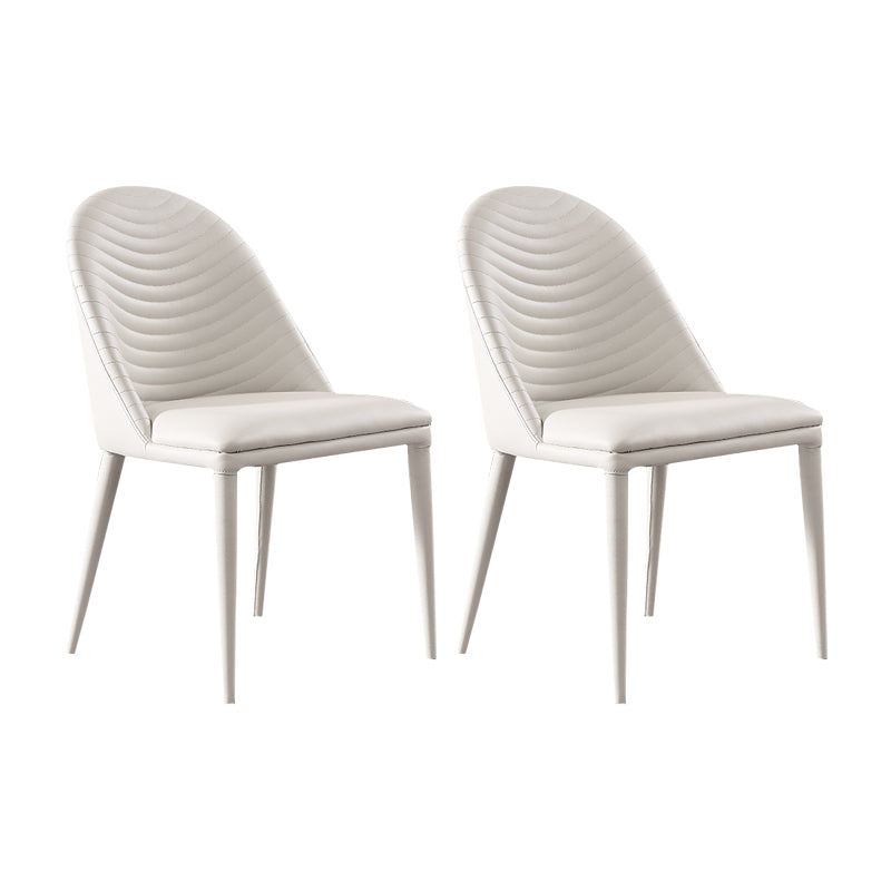 Modern Chairs Dining Armless Chair for Kitchen with Metal Legs