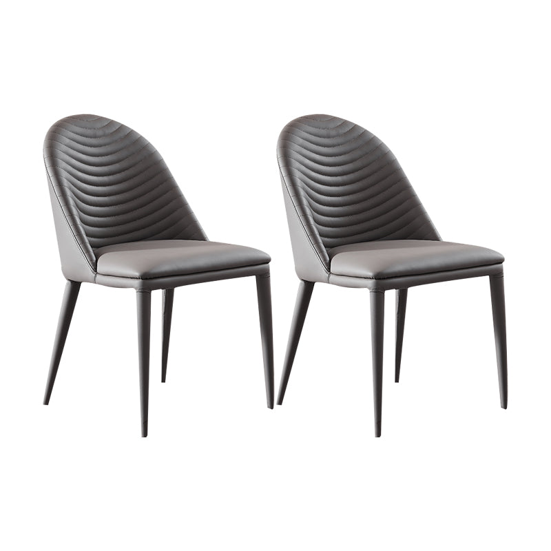 Modern Chairs Dining Armless Chair for Kitchen with Metal Legs