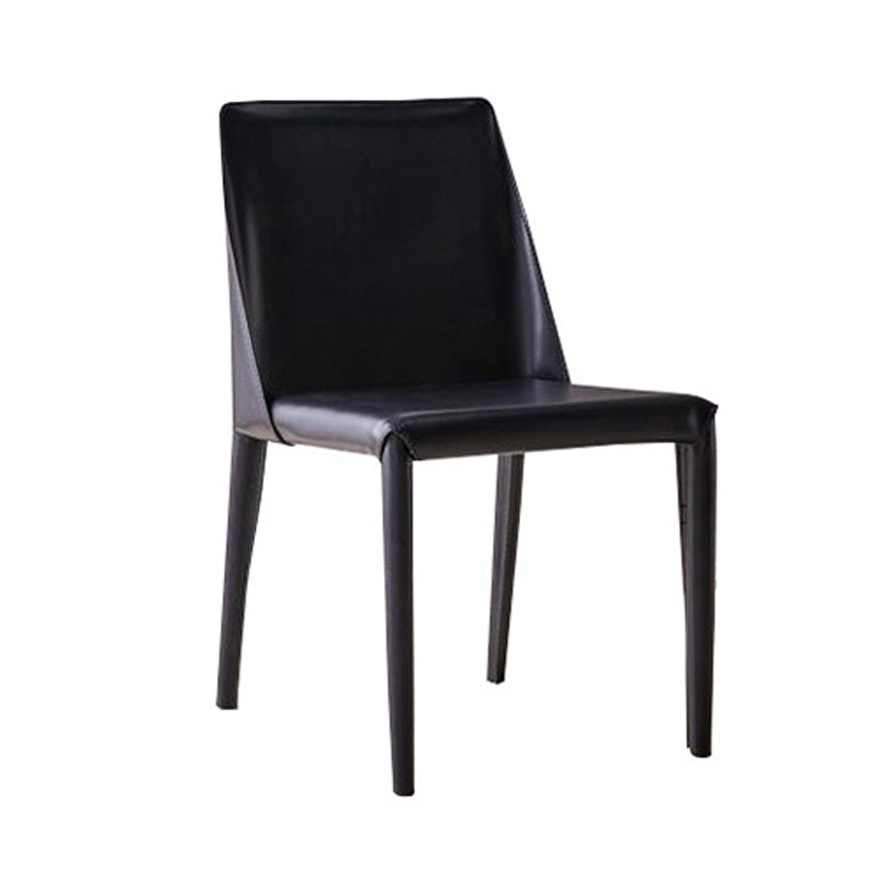 Modern Chair Dining Armless Chairs for Kitchen with Metal Legs