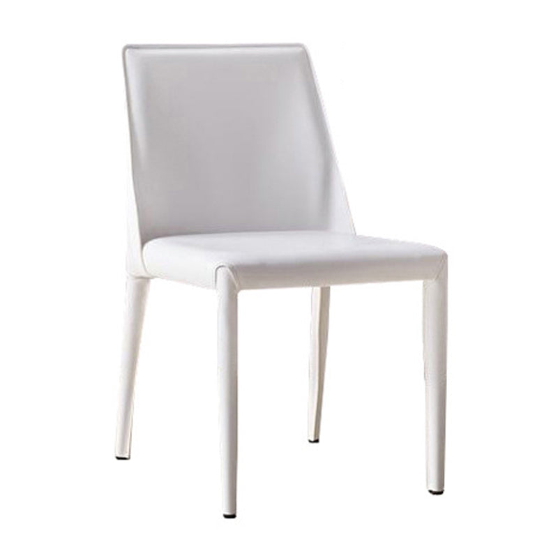 Modern Chair Dining Armless Chairs for Kitchen with Metal Legs