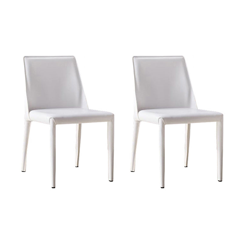 Modern Chair Dining Armless Chairs for Kitchen with Metal Legs