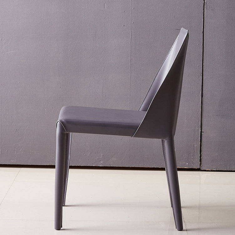 Modern Chair Dining Armless Chairs for Kitchen with Metal Legs