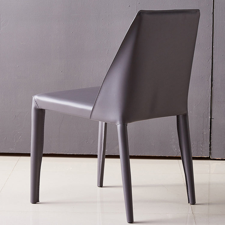 Modern Chair Dining Armless Chairs for Kitchen with Metal Legs