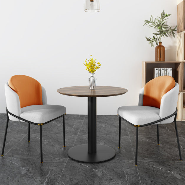 Industrial Chair Dining Armless Chairs for Kitchen with Metal Legs