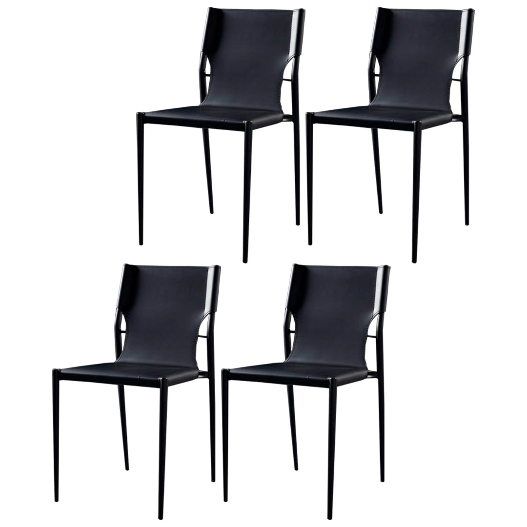 Industrial Chairs Dining Armless Chairs for Kitchen with Metal Legs