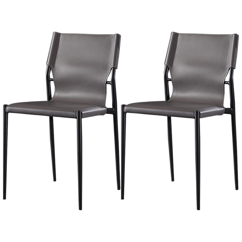 Industrial Chairs Dining Armless Chairs for Kitchen with Metal Legs