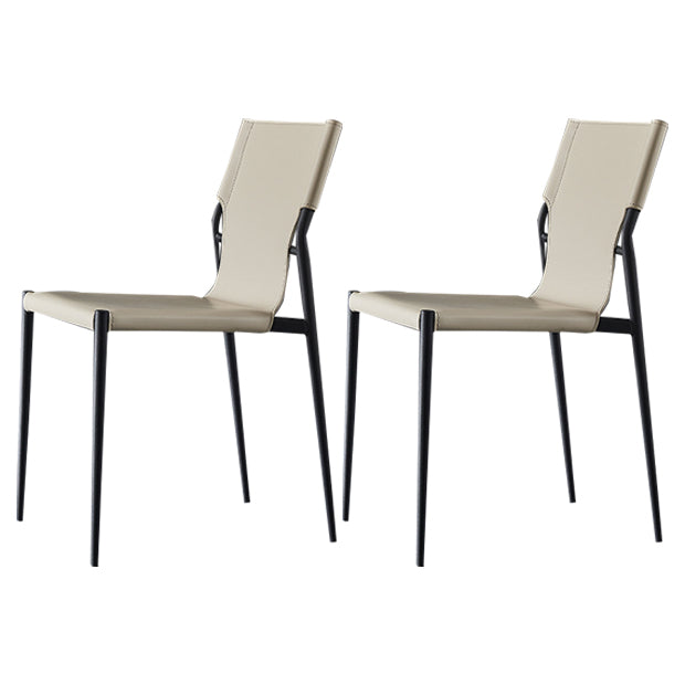 Industrial Chairs Dining Armless Chairs for Kitchen with Metal Legs