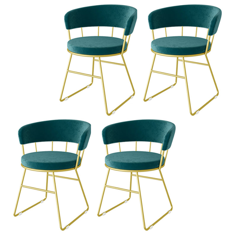 Scandinavian Upholstered Side Chairs Armless Open Back Chairs