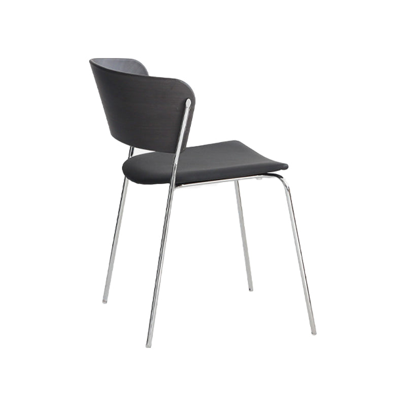 Modern Chair Dining Armless Open Back Chair for Kitchen with Metal Legs