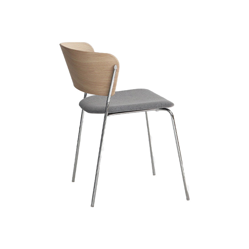 Modern Chair Dining Armless Open Back Chair for Kitchen with Metal Legs