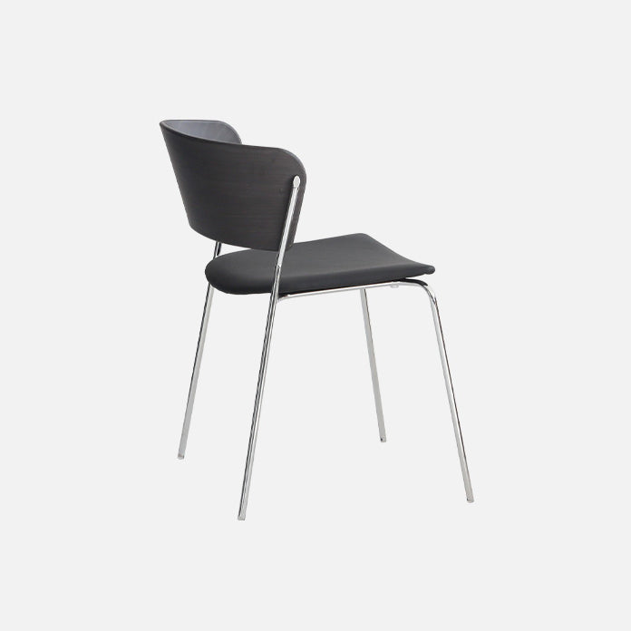 Modern Chair Dining Armless Open Back Chair for Kitchen with Metal Legs