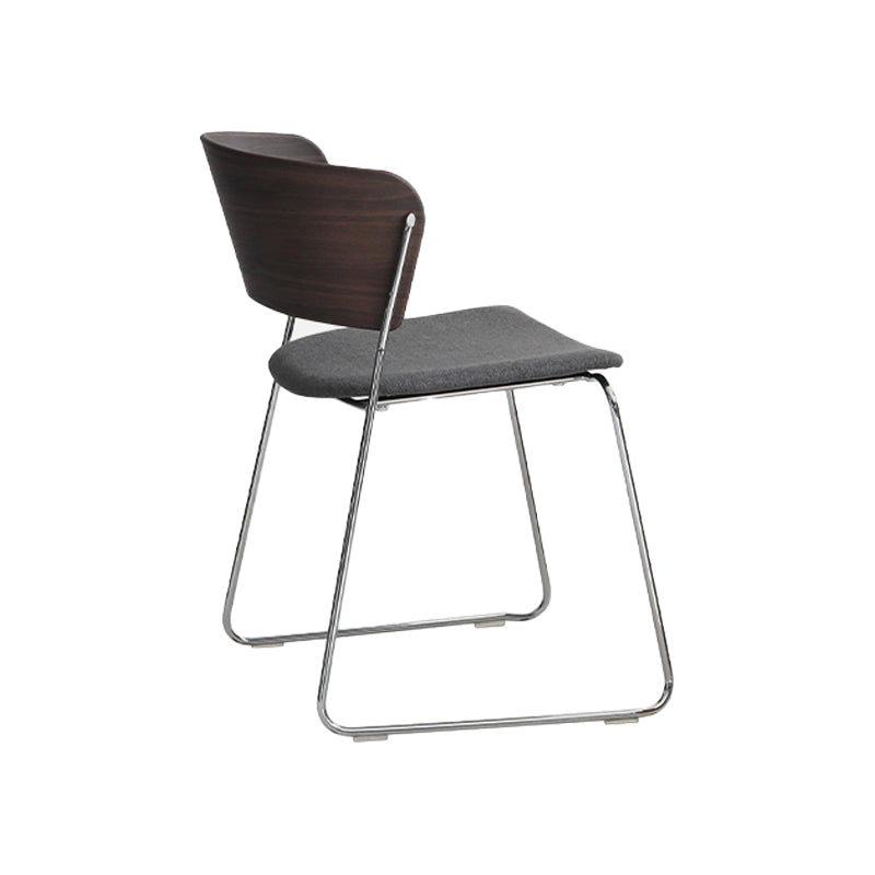 Modern Chair Dining Armless Open Back Chair for Kitchen with Metal Legs