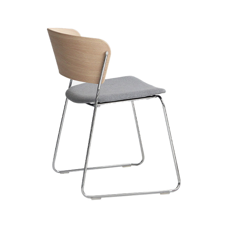 Modern Chair Dining Armless Open Back Chair for Kitchen with Metal Legs