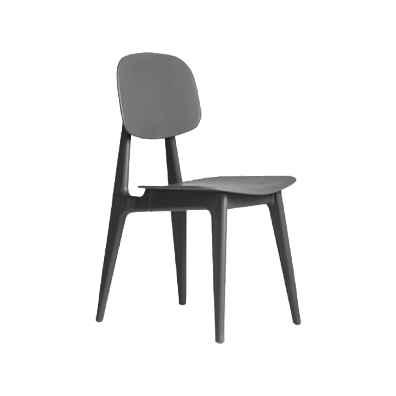 Modern Chair Dining Armless Open Back Chair for Kitchen with Plastic Legs