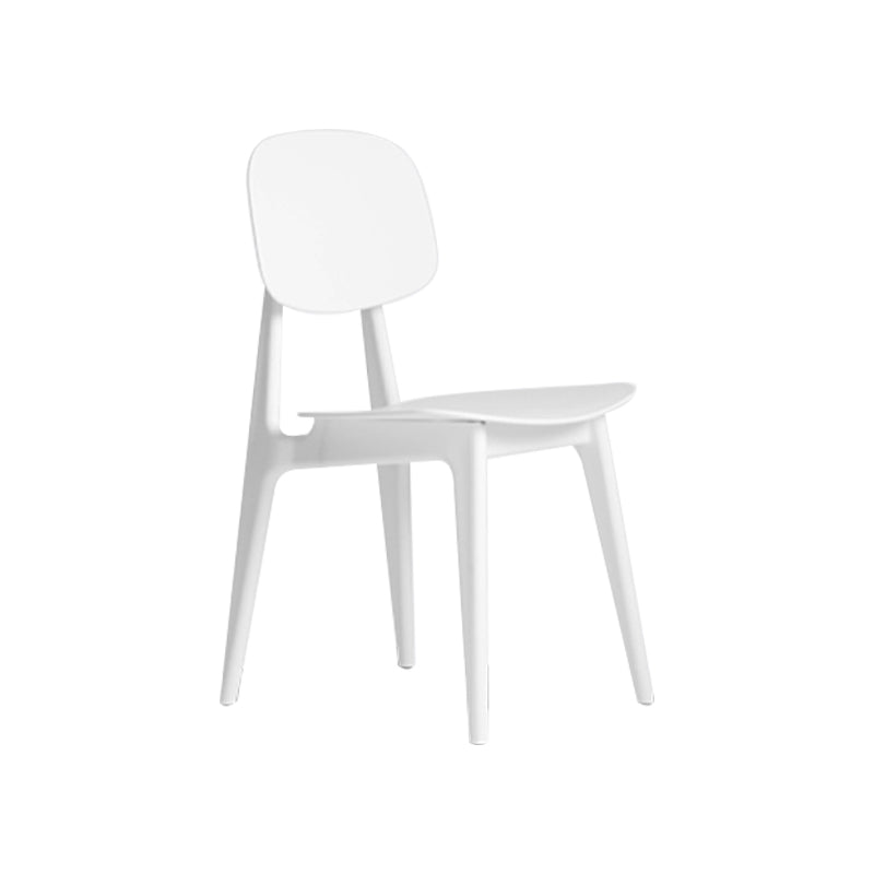 Modern Chair Dining Armless Open Back Chair for Kitchen with Plastic Legs