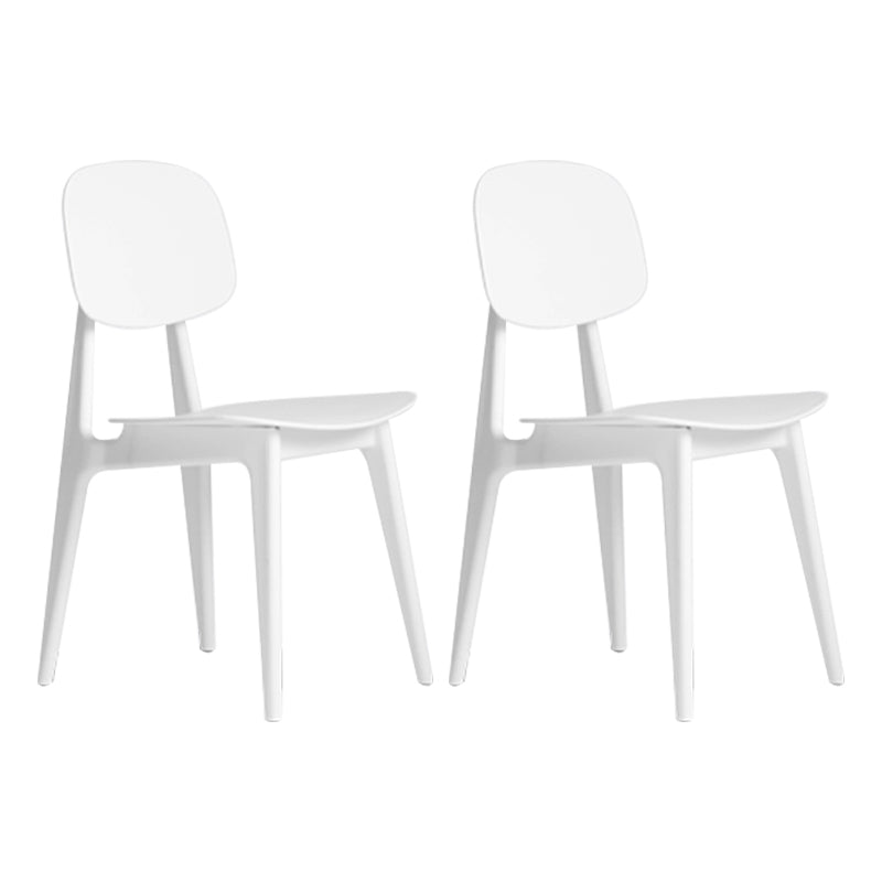 Modern Chair Dining Armless Open Back Chair for Kitchen with Plastic Legs