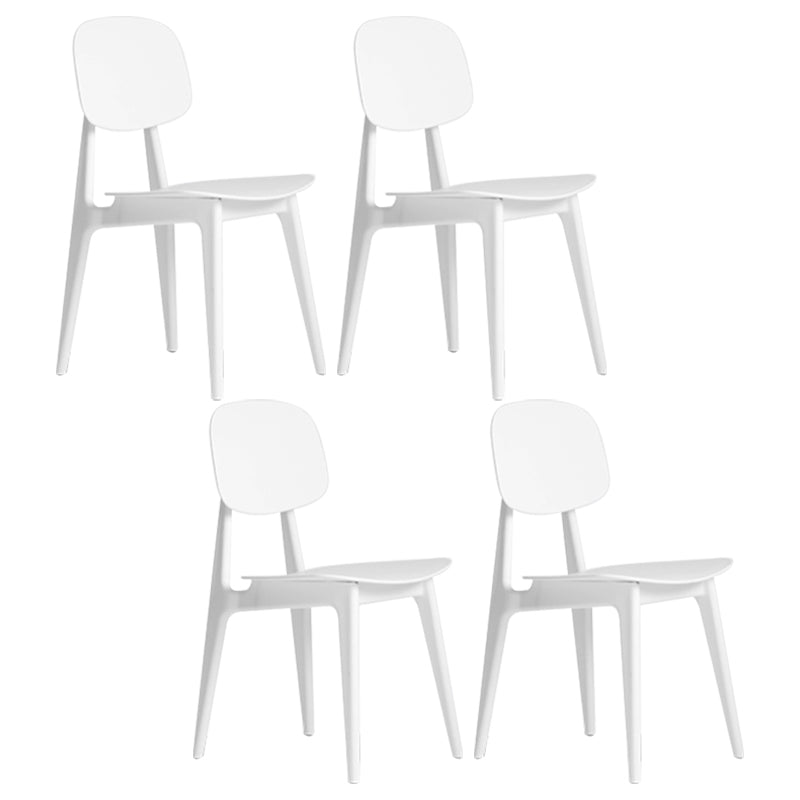 Modern Chair Dining Armless Open Back Chair for Kitchen with Plastic Legs