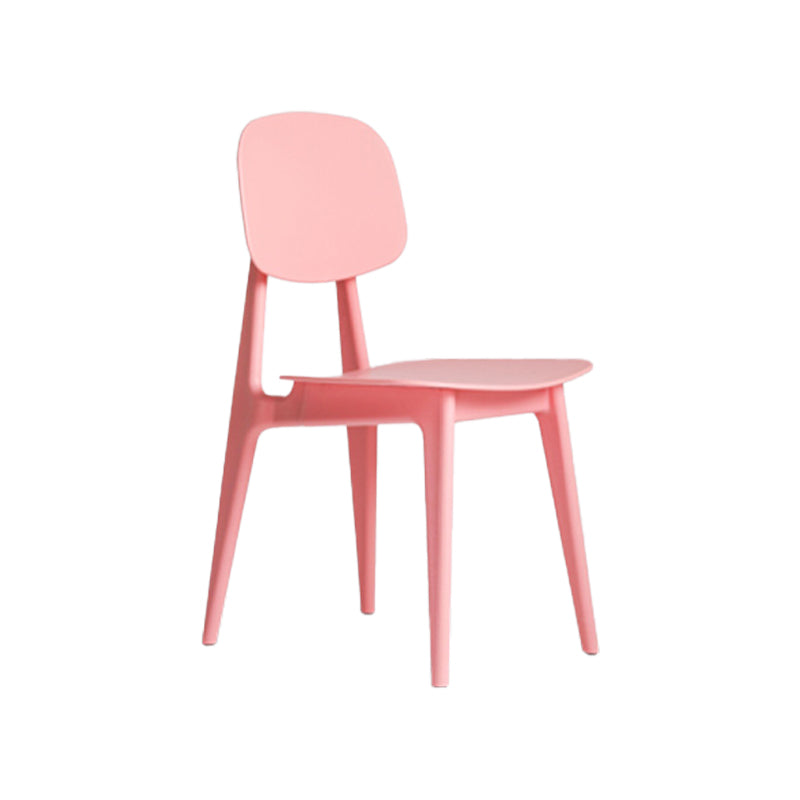 Modern Chair Dining Armless Open Back Chair for Kitchen with Plastic Legs