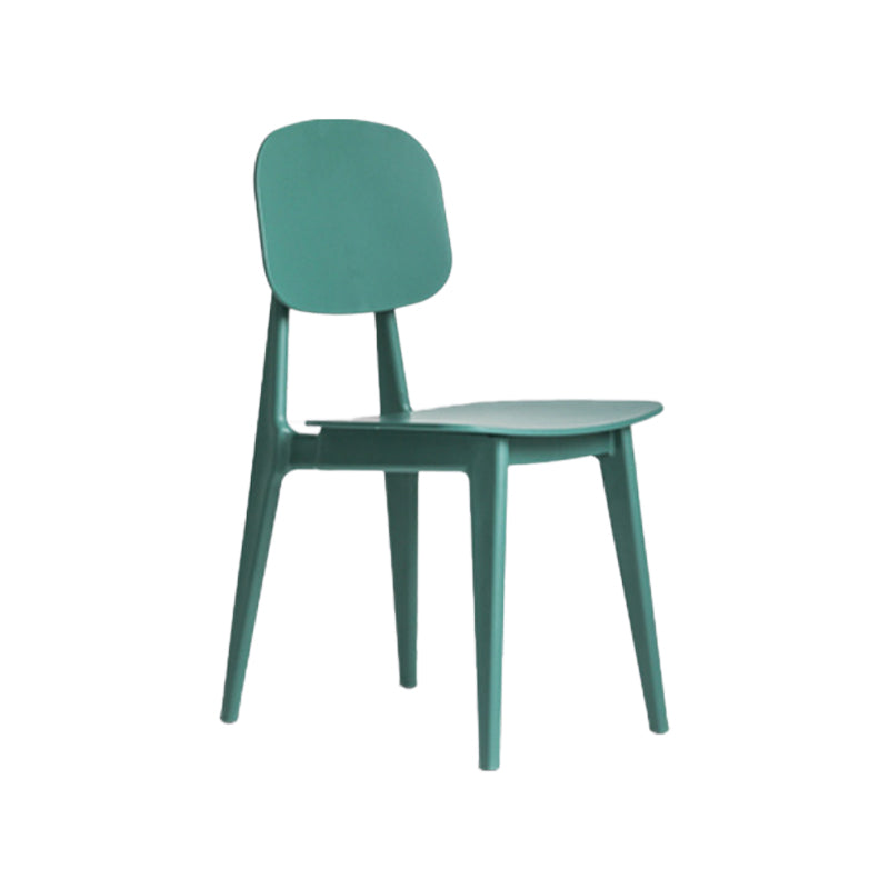 Modern Chair Dining Armless Open Back Chair for Kitchen with Plastic Legs